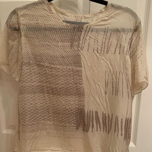 Raquel Allegra abstract snake print silk top